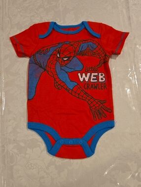 Marvel Spider-man Red and Blue Infant Onesie Web Crawler
